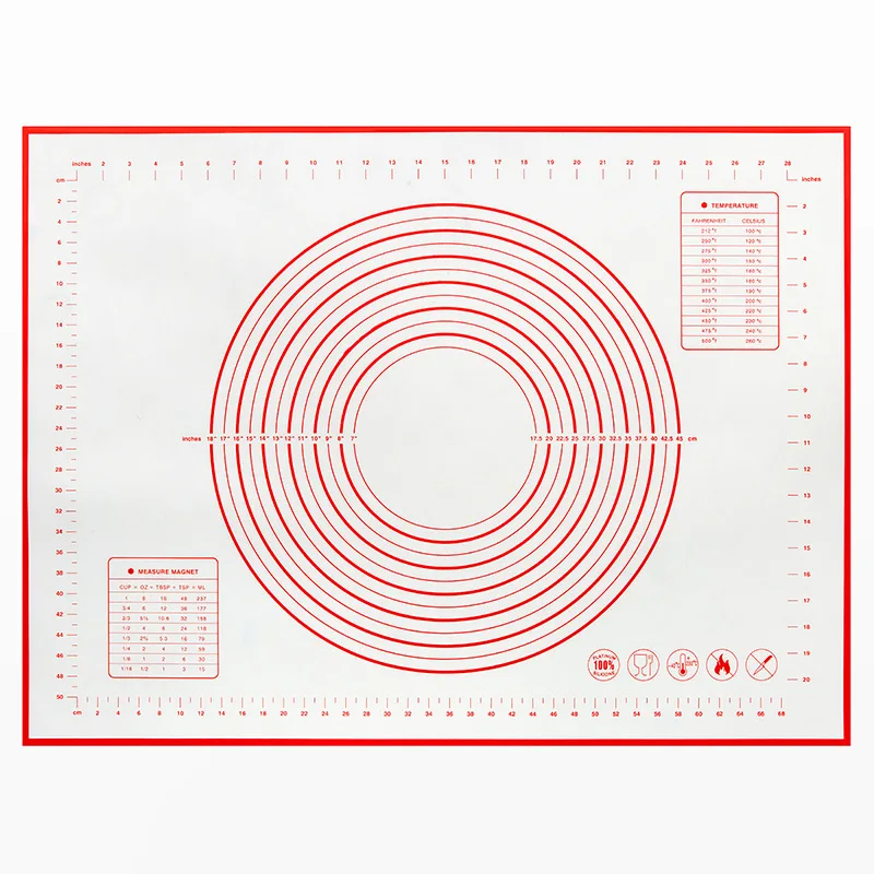 

1PC Platinum Silicone Baking Mat Non stick Fibreglass Rolling Dough Flour Liner Pad for Kitchen Bakeware Pastry Tool