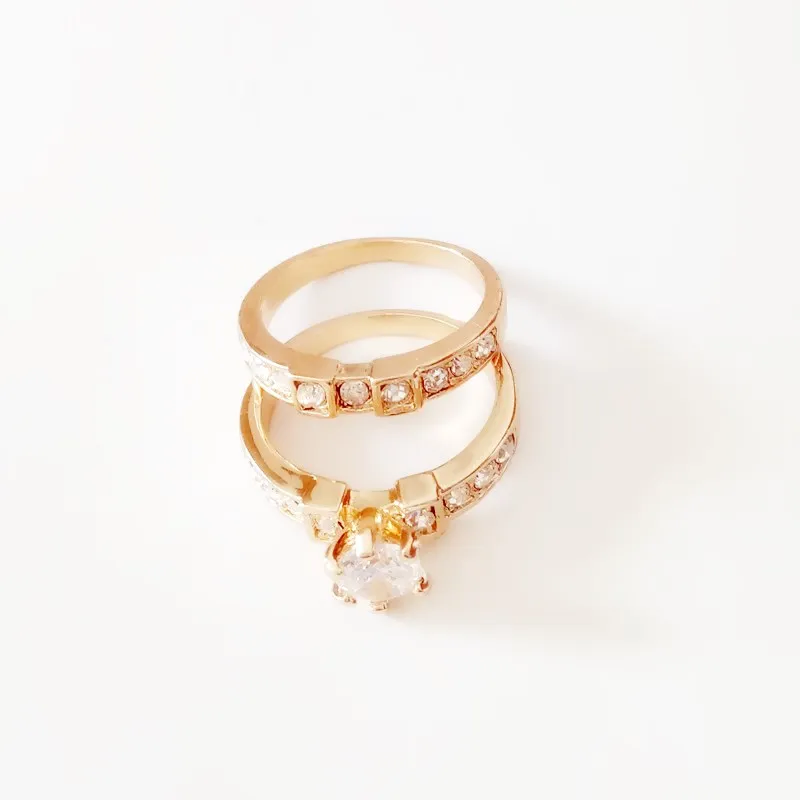 1 Piece New 585 Gold  Jewellery Women Trendy  Fashion Wedding Jewelry Women And Men Engagement Rings