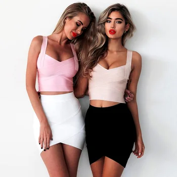 

Faldas 2018 Fashion Solid Irregular Mini Women Bandage Short Skirts Sexy Pencil Bodycon Empire Summer Lady Skirts Wholesale XS-L