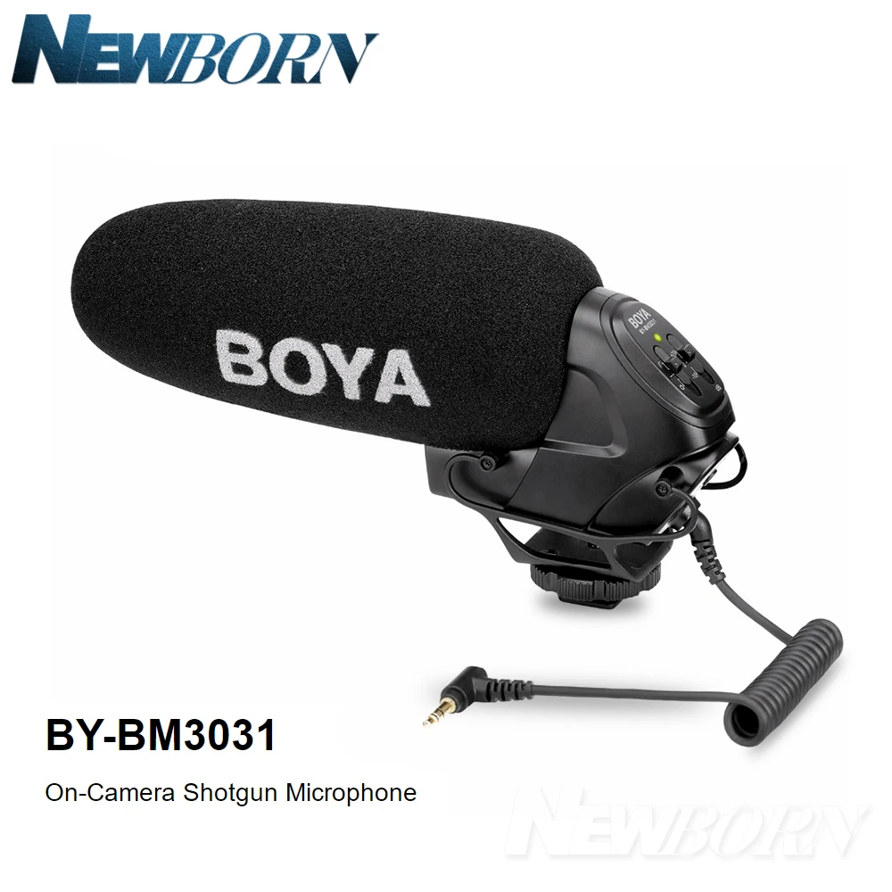 BOYA BY BM3031 On Camera Microphone PAD Switch 10dB, 0, 20dB & 3.5mm