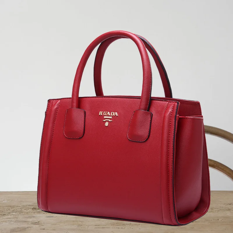 Europe and the United States fashion ladies leather handbags Trends the cow leather dumplings large diagonal bags