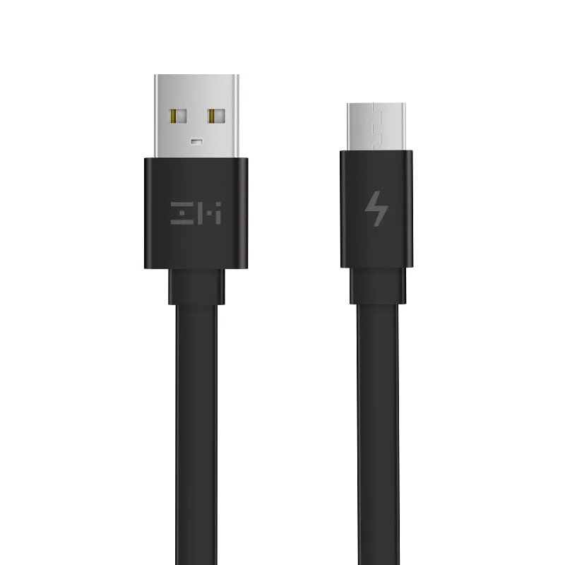 ZMI AL600 AL610 Премиум Micro USB кабель с для быстрой зарядки белый черный 1 м 0,3 м премиум портативный TPE материал - Цвет: black