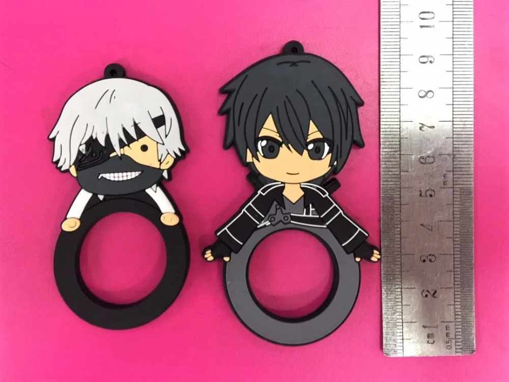 G487 Tokyo Ghoul Original Japanese anime figure rubber Silicone sweet smell mobile phone charms keychain strap