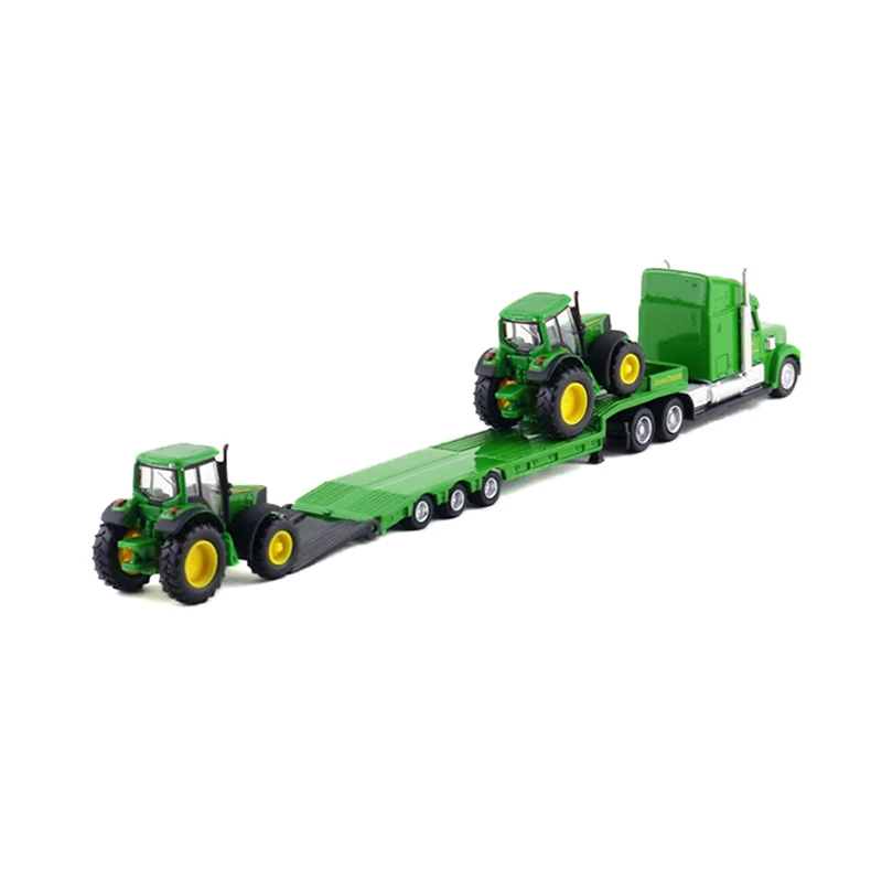 Koop SIKU 1 87 schaal Truck Speelgoed Tractor Model Platform Truck New Holland Tractoren Lichtmetalen Trailer Kinderen Speelgoed Auto  S Boerderij Transporter