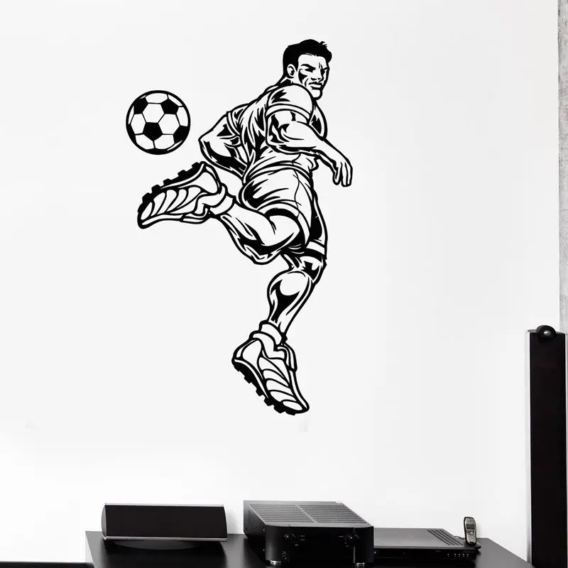 Football Sticker Soccer Decal Kids Room Name Posters Vinyl Wall Decals Car Parede Decor Mural Football Sticker