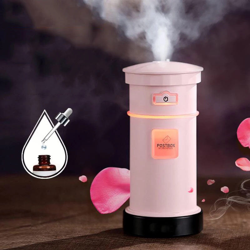 

Cute Post Box 200ML Ultrasonic Car Air Humidifier Multi-functions USB Light Mist Maker Essential Oil Aroma Diffuser