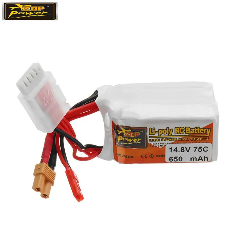 ZOP POWER 14 8 V 650mAH 75C 4S аккумуляторная батарея с разъемом JST/XT30 для RC Racer | Игрушки и