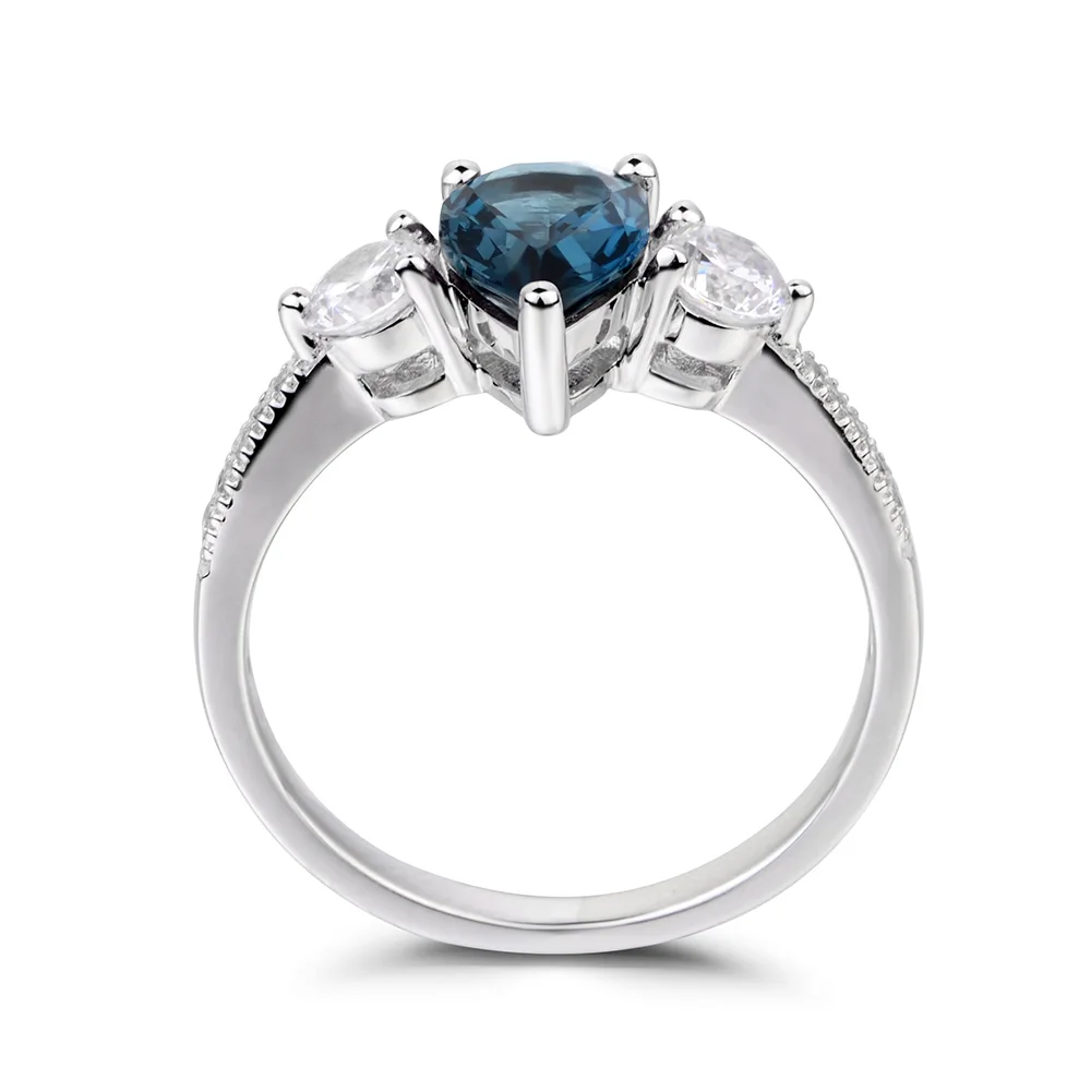 Женское Обручальное кольцо с голубым топазом|london blue topaz gemstones|gemstone rings silver925 sterling
