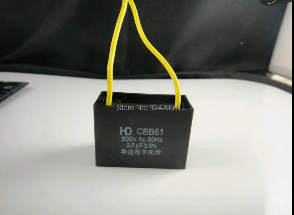 

10pcs Fan Capacitor Metallized Capacitor Start Capacitor CBB61 500VAC 2.5uF