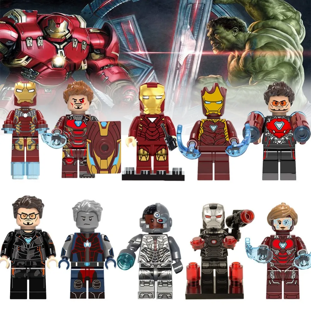 Iron Man Marvel Avengers Figures Super Hero Ironman Building Sets Model Bricks legoing Iron man Blocks Playmobils Action Figures