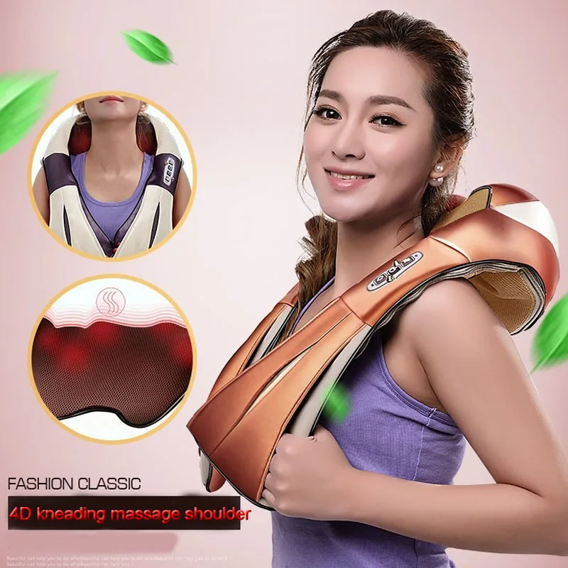 Многофункциональная u-образная электрическая шиацу массажер для спины шеи и плеч инфракрасная 3D Массажная подушка для тела+ Автомобильный массаж