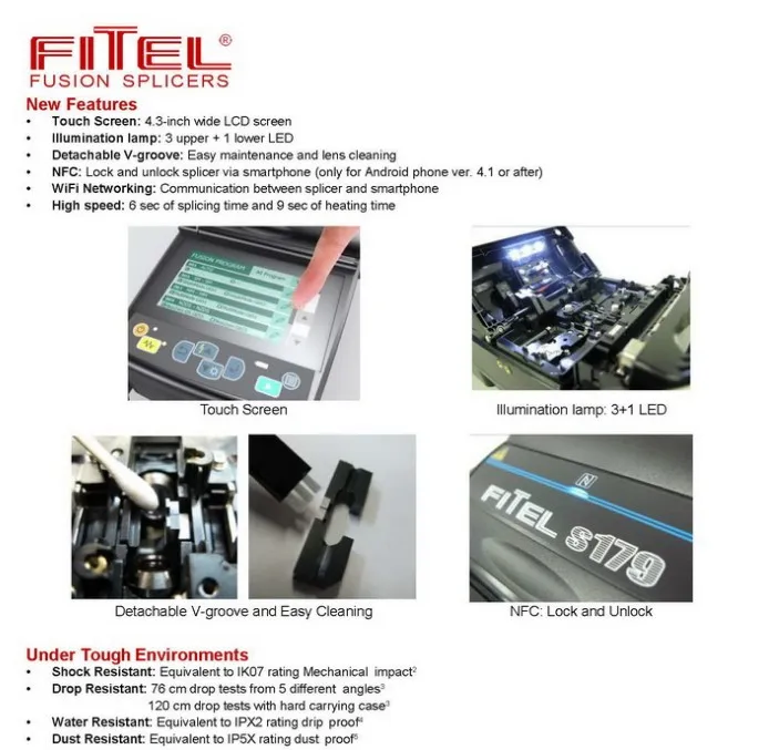 Япония оптическая сплайсинговая машина FITEL S179 V2 комплект w/fitel s326 волоконный Кливер