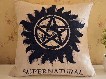 

New Zippered Pillow Cushion 17x17 Inch For Supernatural Five Star Pentacle