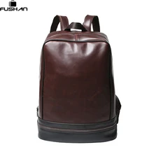 New Crazy horse Men Backpacks Black Leather Male Schoolbags For Teenagers Mochilas Women School Bag Waterproof