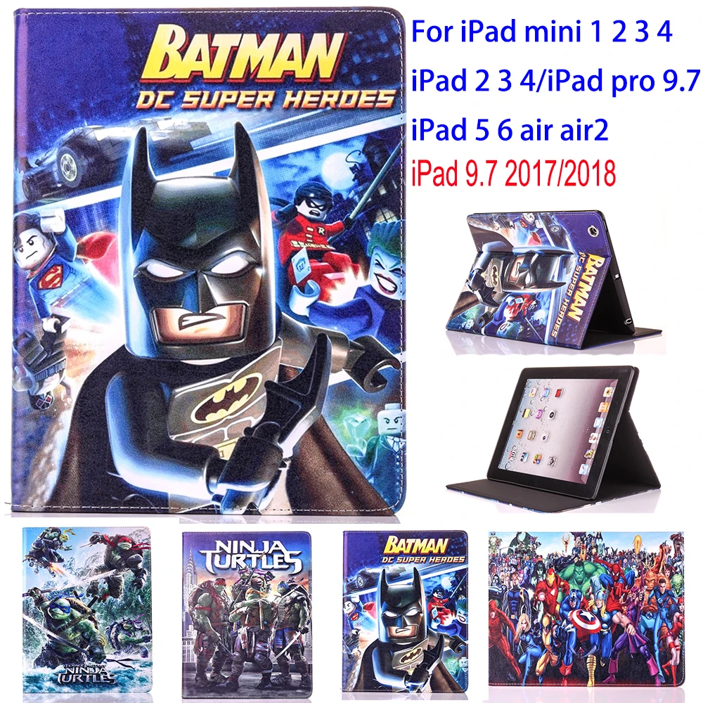 Чехол для планшета для Apple ipad 2 3 4 5 6 air 2 ipad 9,7 ipad mini 1 2 3 ниндзя черепаха Защитный чехол подставка coque para