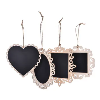 

Wedding Decoration Creative Wooden Hanging Blackboard Wordpad Message Memo Party DIY Decoration Home Decor Event Party Favors