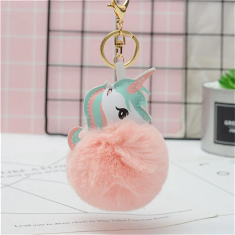 Unicorn Plush Toy Keychain Unicorn Key Pendant Filled Animal Toy Children Girl Bag Pendant Pendant 11