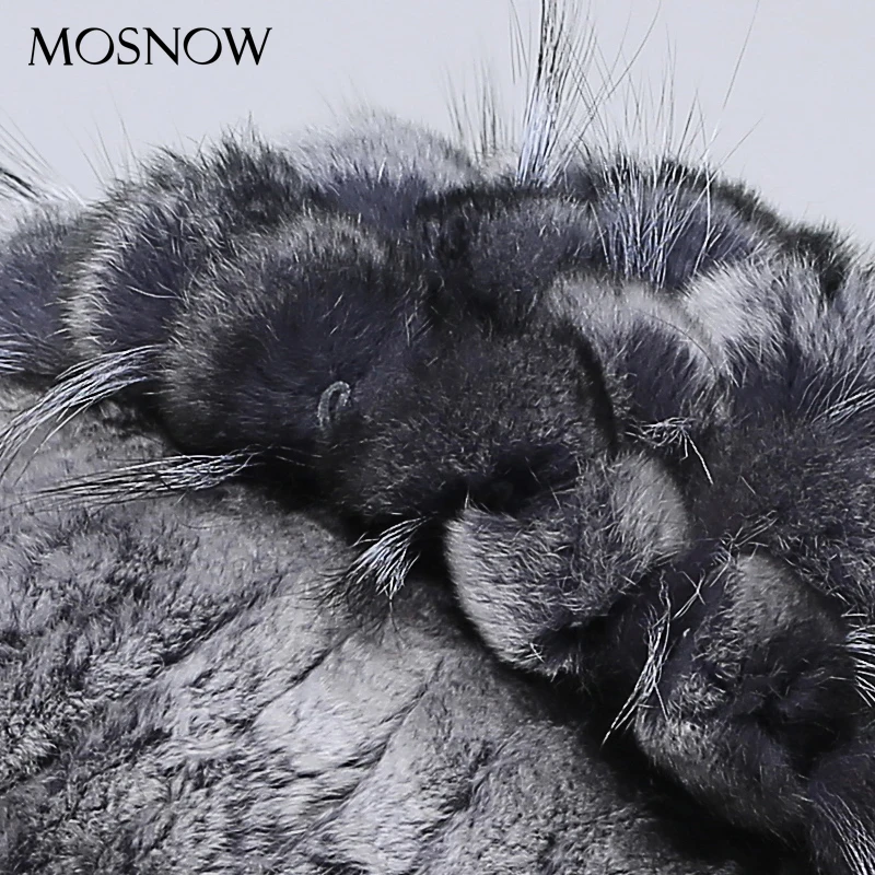 Шапка женская зимняя Мода Настоящий мех кролика модный бантик 2019 новый шерстяной