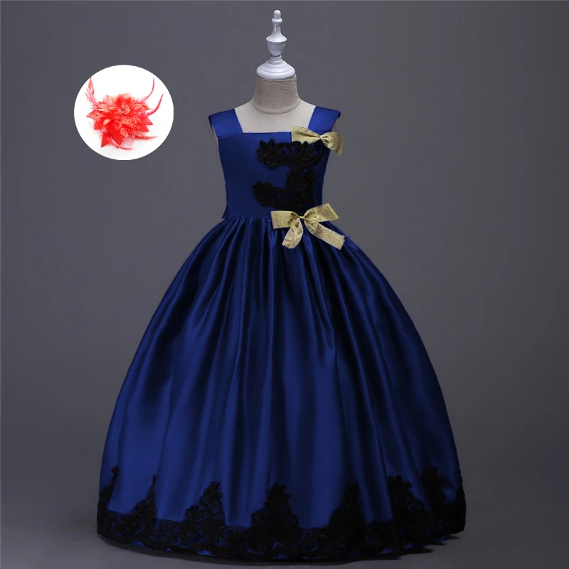 

Children European Style Formal Clothing Kids Prom Green Red Flower Girl Dresses for Weddings Party Evening Ball Gowns for Girls