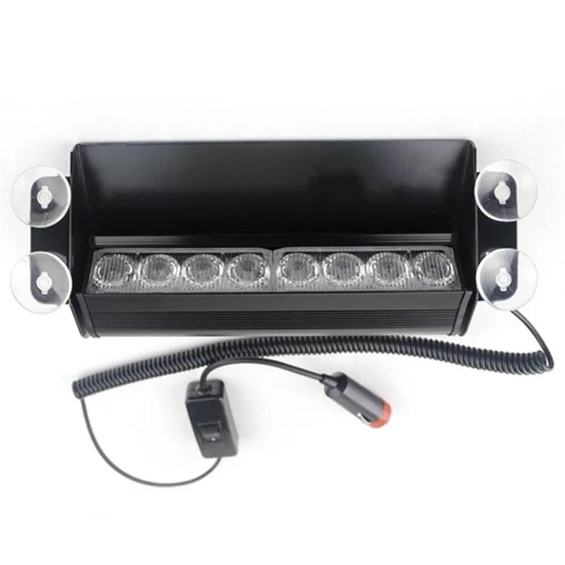 

Red and Blue Generation 8 LED Grille Warning Flash Strobe Lights/Lamps Blocks For Dashboard or Mounting onto the Windshi Auto
