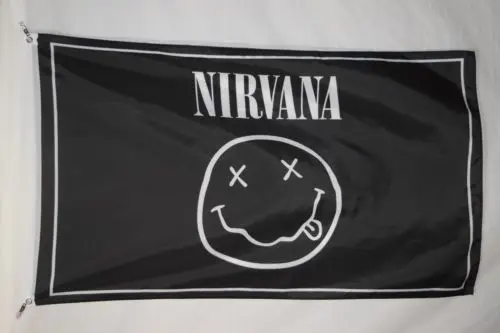 Nirvana Grommets Large Indoor Outdoor College Flag Banner metal holes Custom | Дом и сад