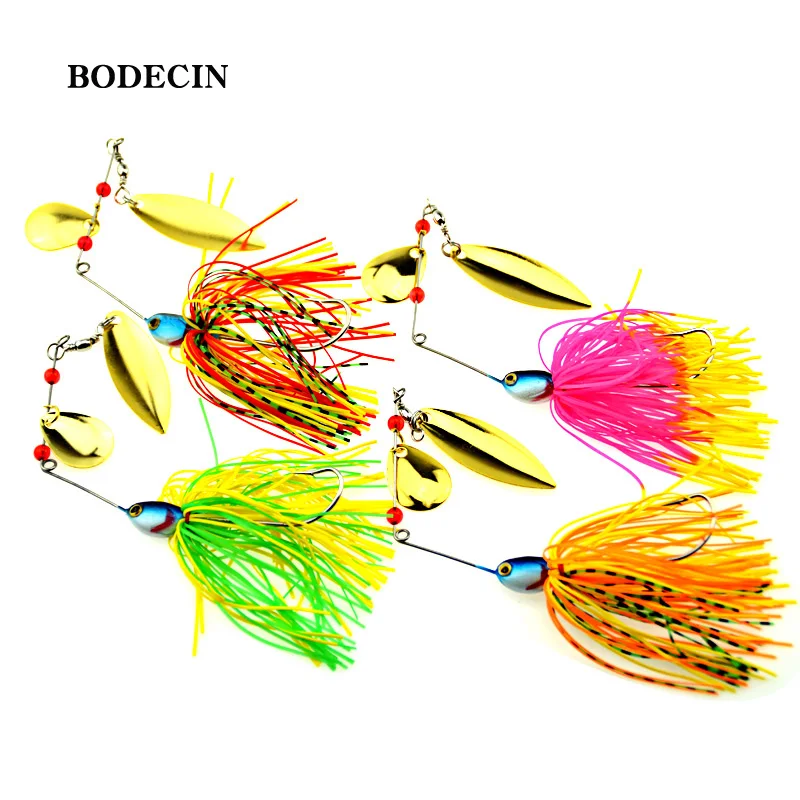 4PCS Fishing Lure Wobblers Lures Sinking Spinners 17G Spoon Bait Tackle Artificial Baits Metal Sequins Chartreuse Spinnerbait (2)