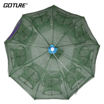 

Goture Automatic Fishing Net Shrimp Cage Nylon Foldable Crab Fish Trap Cast Net Cast Folding Fishing Network