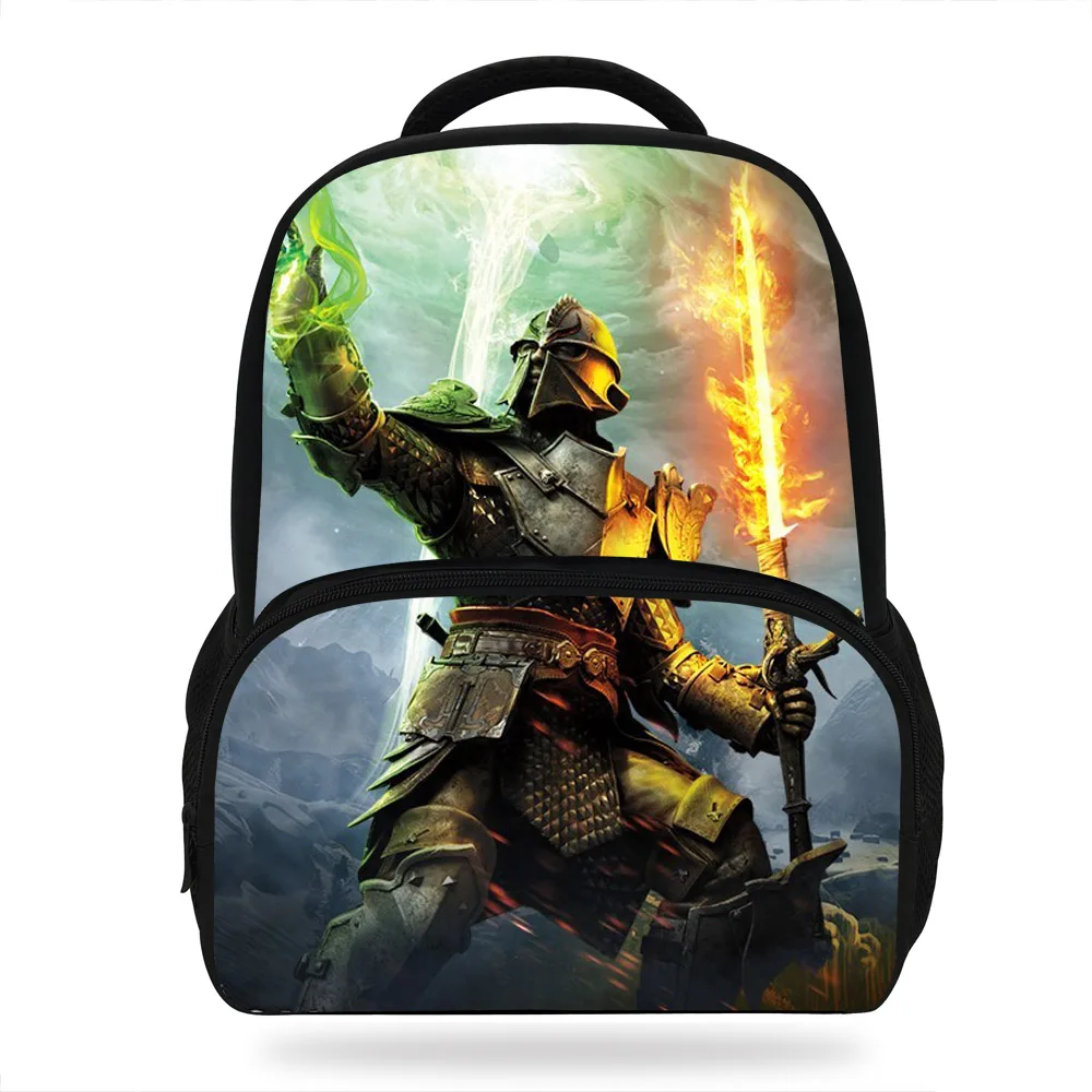 

14Inch Fashional Print Backpack For Kids Boys Girls Dragon Age Bags For School Students Kids Book Bags