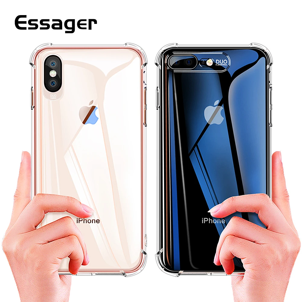 

Essager Shockproof Phone Case for iPhone XS Max XR X 8 7 6 6S S Plus 5 5S SE Luxury Silicone Cover For iPhone 8plus 7plus Coque
