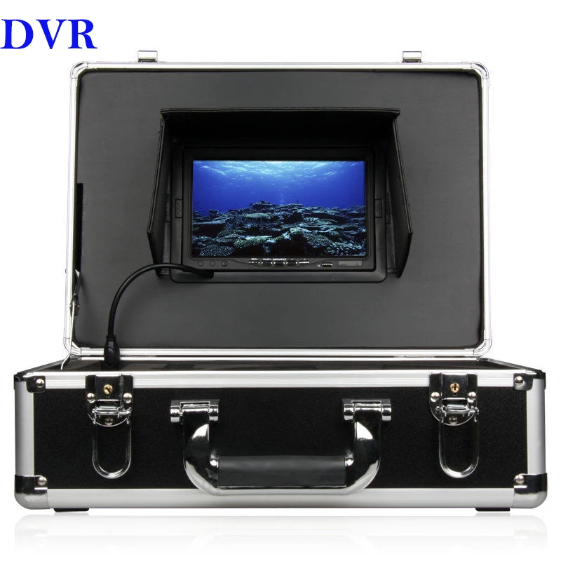 

Rotate 360 Degree 600TVL Underwater Fishing Camera DVR Record Video Fish Finder 7" TFT LCD 20M Cable 14pc White LED