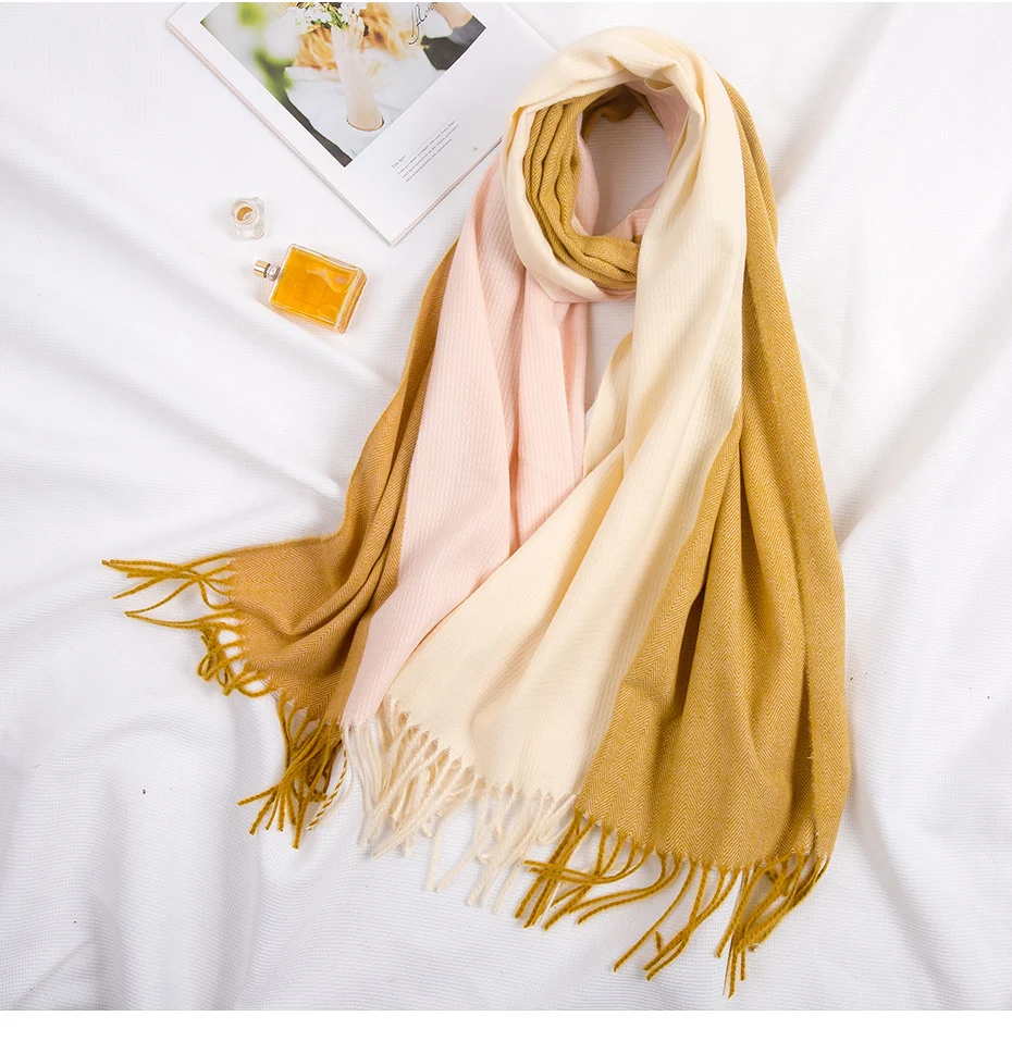 Зимний кашемировый шарф женские шарфы платок шерстяная бандана пашмины шали труба покрывало-палантин женские шарфы для женщин
