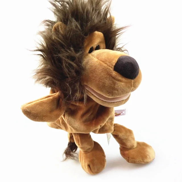 Classic Cute Carton Animal Hand Puppet Toys Plush Puppets Giraffe Tiger Monkey Bear Lion Elephant Doll Baby Toy Animals Toy 1