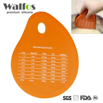 

Walfos Pot Pan Cleaning Silicone Bowl Scraper Cream Measuring Unit Conversion Spatula Baking Tool