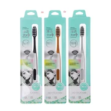 1 шт мужчины зубная щетка с мягкой щетиной уголь Зубная щётка путешествиях стоматологической помощи