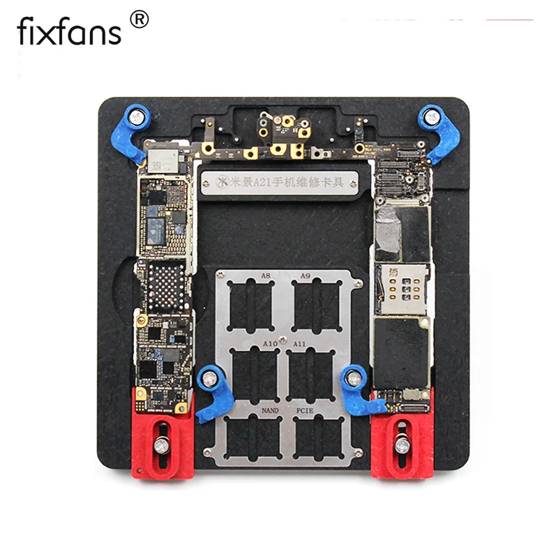 

FIXFANS Circuit Board PCB Holder Jig Fixture Work Station for iPhone 8 7 6S Plus 6 5S Logic Board A8 A9 A10 A11 Chip Repair Tool