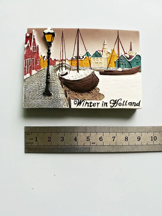Dutch oil painting board tourist souvenir three-dimensional refrigerator stickers | Дом и сад