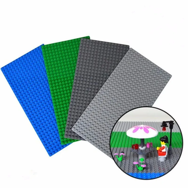 

Bricks Base Plates 16*32 Dots Plates Plastic Brands Model Building Blocks Compatible All Baseplates Construction Toys
