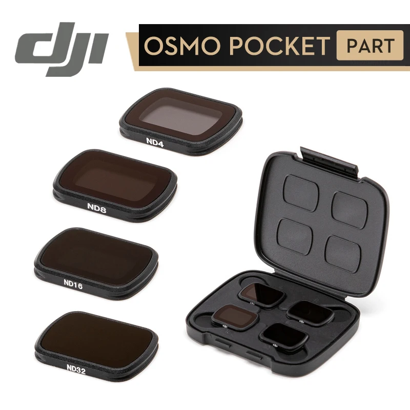 

DJI Osmo Pocket ND Filters Set ND 4 8 16 32 Magnetic Design High-quality Light-reducing Material DJI Original Accessories