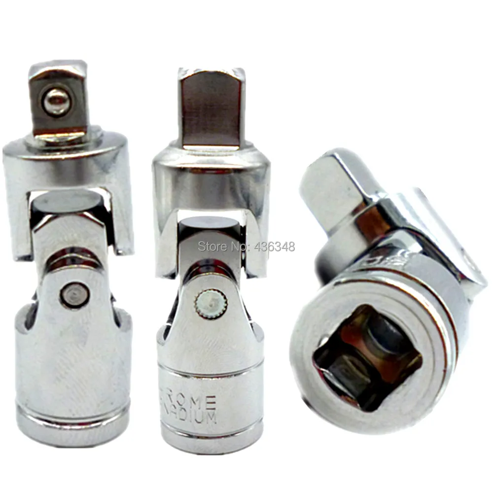 3pcs 1/4" Adaptor Turning Universal Wrenches Joints Chrome Vanadium