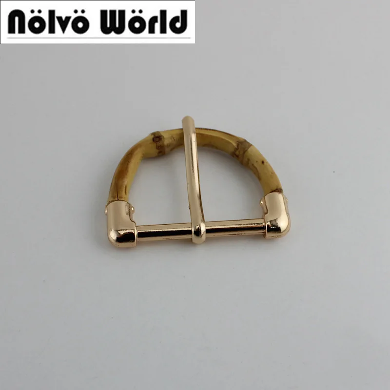 

30pcs 40mm Nature Bamboo Polished zinc alloy square pin buckle bags/belts pin buckle pipe buckles 10pcs
