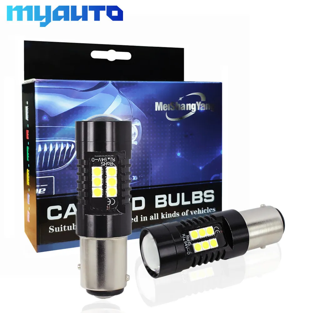 2 шт. P21/5 Вт Светодиодный фонарь 1157 BAY15D светодиодный 21 3030SMD авто светильник лампы