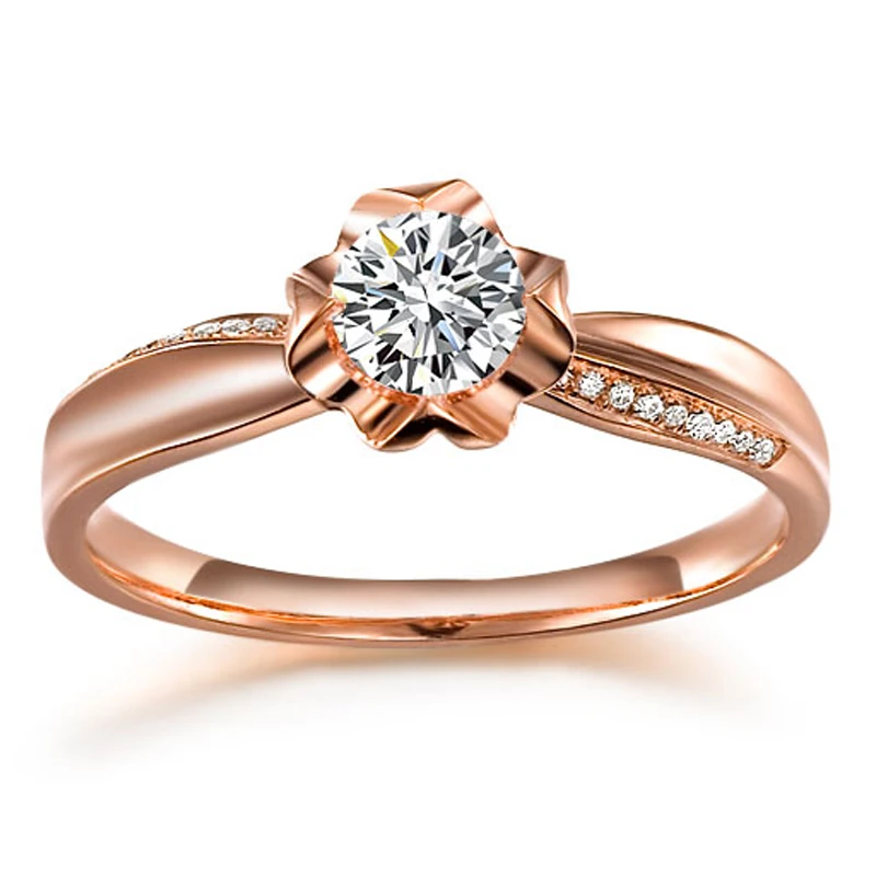 flower shape african 02ct round cut infrequent natural diamond 14k 585 rose gold wedding ring for women fine jewelry gifts - Rose Shaped Wedding Ring flower shape african 02ct round cut infrequent natural diamond 14k 585 rose gold wedding ring for women fine jewelry gifts - Rose Shaped Wedding Ring