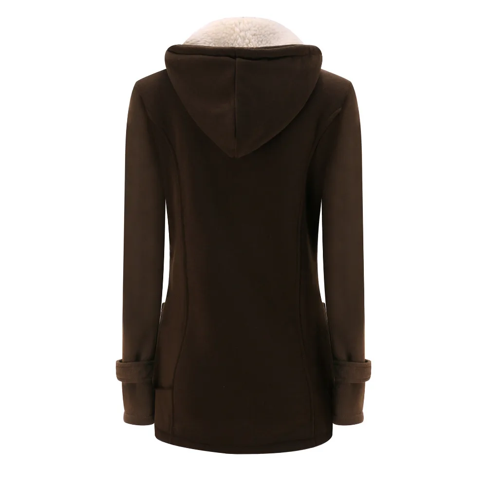 Осеннее Женское шерстяное пальто, пальто с капюшоном и воротником, куртка с длинным рукавом, приталенная верхняя одежда на молнии YF1580008090