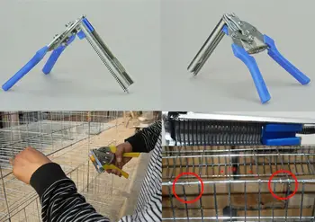 

100% New wholesale Metal Clip Pliers repairing rabbit chicken duck bird wire Cages farm animals supplier Free Shipping