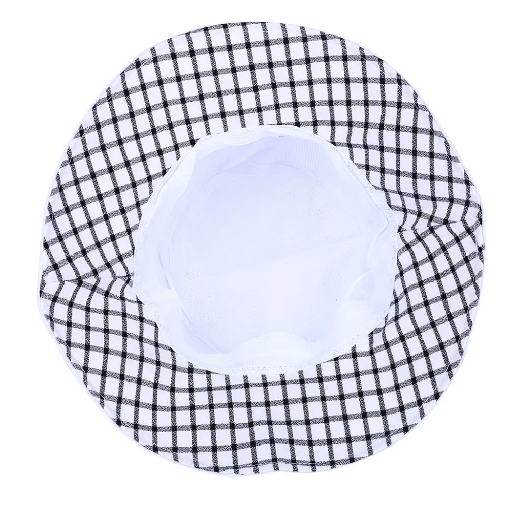 2019 Woman summer sexy visor beach hat cotton wild plaid pretty beach hat fashionable folding outdoor sports beach hat 40J5 (7)