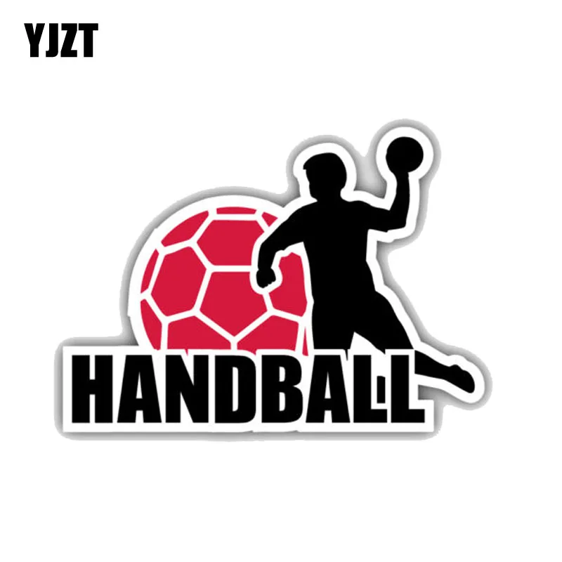 

YJZT 12.7CM*8.9CM Interesting sport Handball Label PVC Motorcycle Car Sticker 11-00211