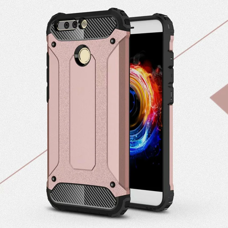 

Soft Silicon + PC Hard Armor Anti-knock Back Cover Case For Huawei Honor V9