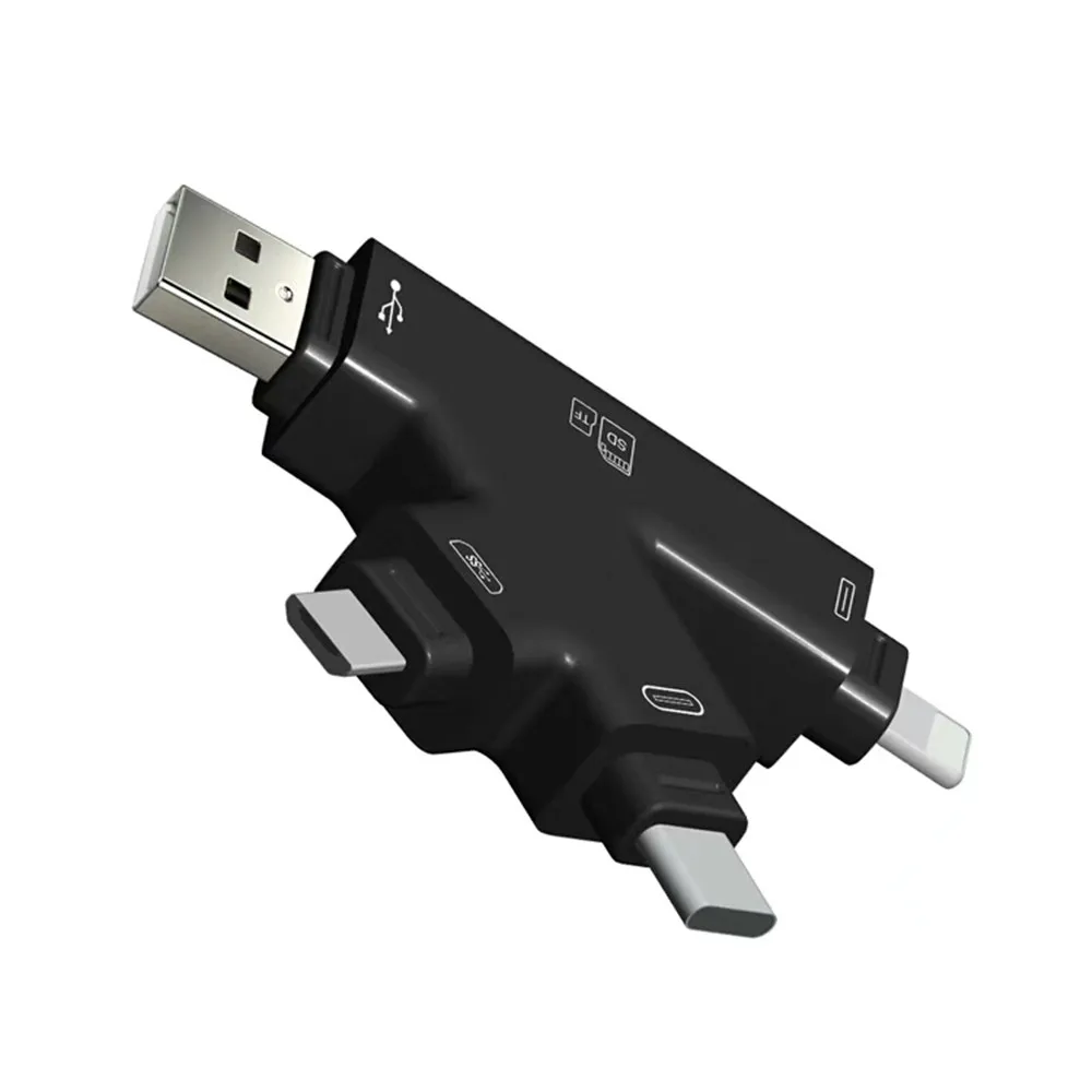 Новый 4 в 1 Micro SD и TF Card Reader USB C Тип C адаптер OTG Картридер для iPhone XS max/XS/X/7 8 плюс Android Phone MAC PC