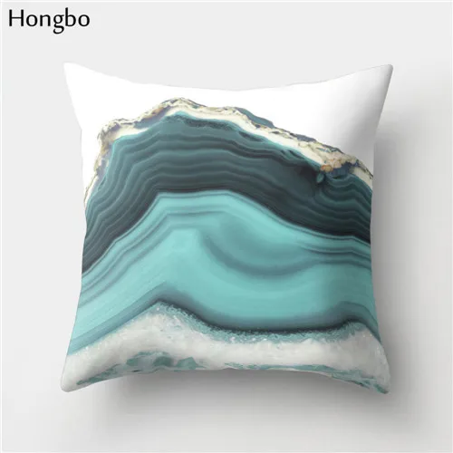 Hongbo 1 шт., разноцветный чехол для подушки с мраморным принтом, чехол для подушки, наволочка для кровати, квадратный чехол для автомобиля, дивана, Декор для дома - Цвет: 10