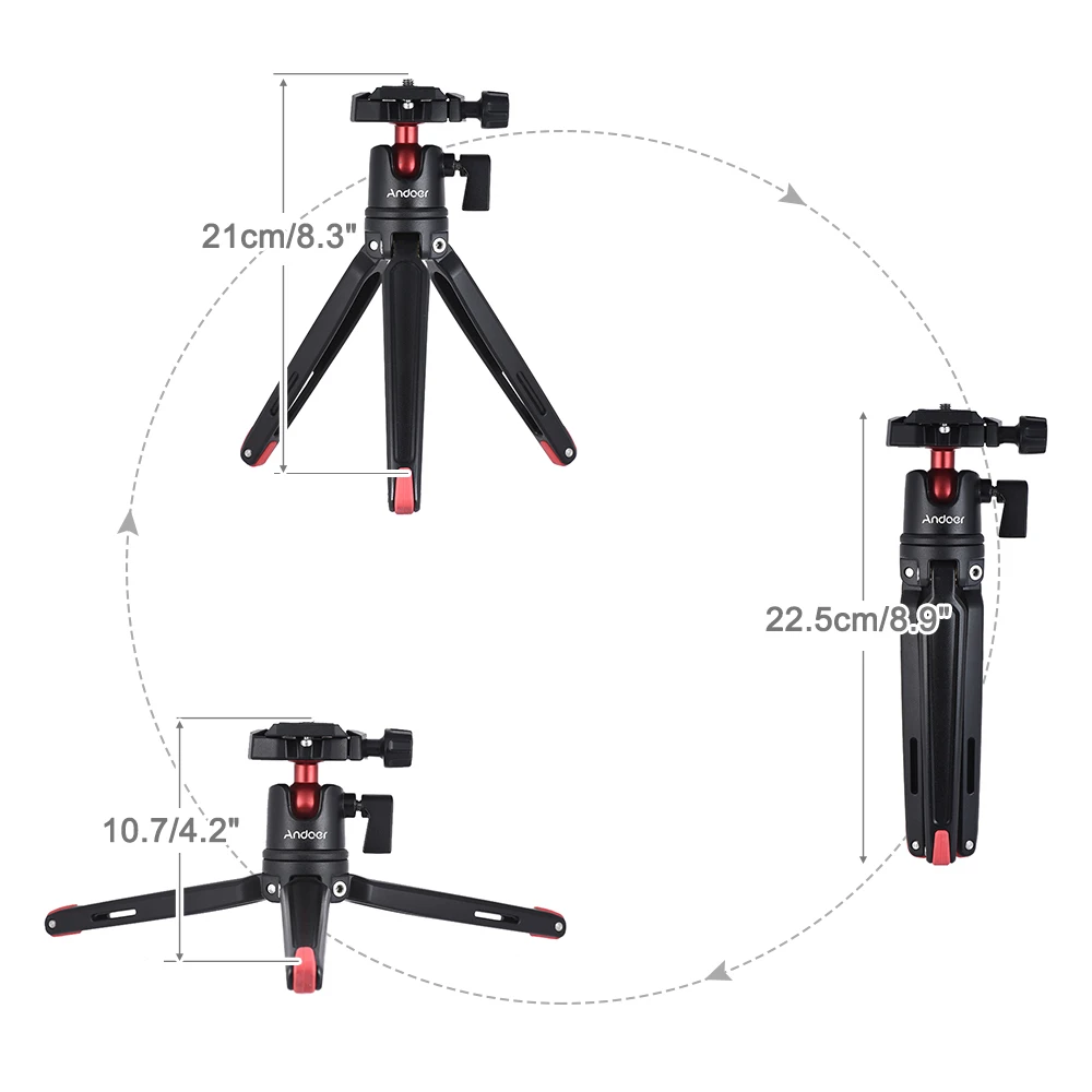 Мини Портативный Настольный Штатив Andoer с шаровой головкой для Canon Nikon Sony DSLR